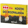 Podpałka do grilla ORO kostki do rozpalania białe
