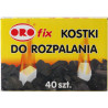 Podpałka do grilla ORO kostki do rozpalania białe