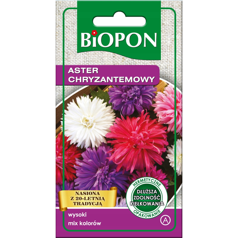 Biopon nasiona aster wysoki chryzantemowy mieszank