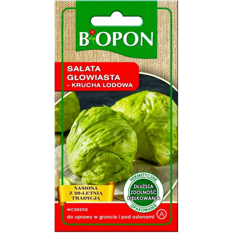Biopon nasiona sałata głowiasta krucha lodowa 0.5g