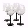 Kieliszki do wina Onyx z czarną nóżką 700 ml komplet 4 sztuk