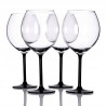 Kieliszki do wina Onyx z czarną nóżką 700 ml komplet 4 sztuk