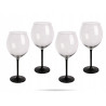 Kieliszki do wina Onyx z czarną nóżką 700 ml komplet 4 sztuk