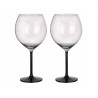 Kieliszki do wina Onyx z czarną nóżką 700 ml komplet 4 sztuk