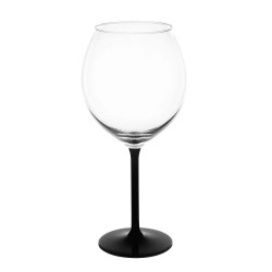 Kieliszki do wina Onyx z czarną nóżką 700 ml komplet 4 sztuk