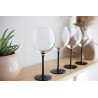 Kieliszki do wina Onyx z czarną nóżką 700 ml komplet 4 sztuk