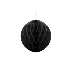 Kula bibułowa czarna - 20 cm
