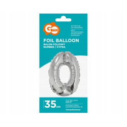 BALON FOLIOWY 35CM SREBRNY 0