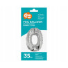 BALON FOLIOWY 35CM SREBRNY 0