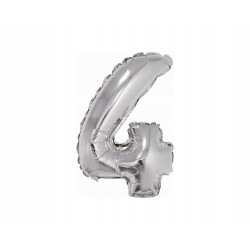 BALON FOLIOWY 4 35CM SREBRNA