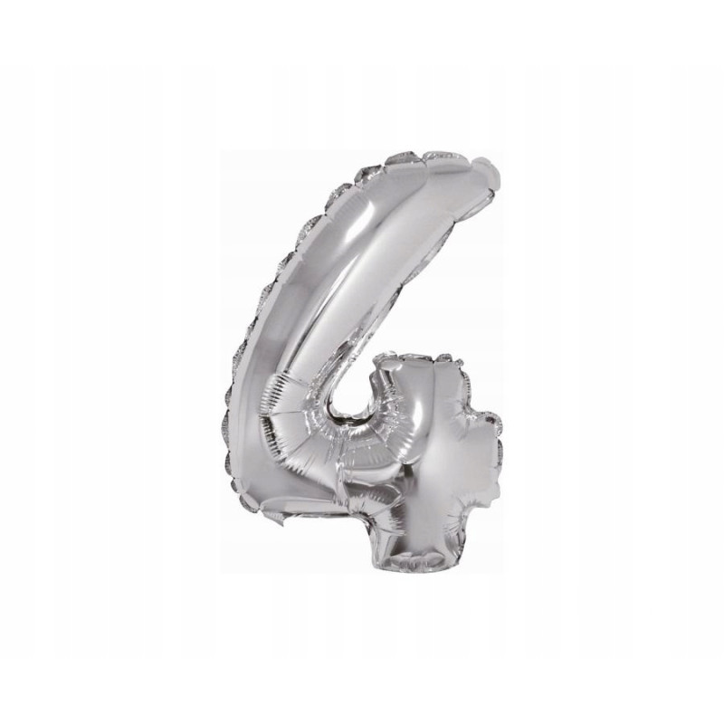 BALON FOLIOWY 4 35CM SREBRNA
