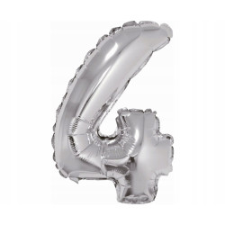 BALON FOLIOWY 4 35CM SREBRNA