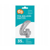 BALON FOLIOWY 4 35CM SREBRNA