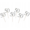 Piker 50, srebrny, 6 szt.