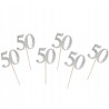 Piker 50, srebrny, 6 szt.