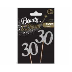 Piker 30, srebrny, 6 szt.