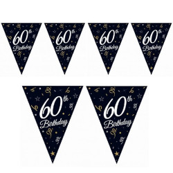 Girlanda papierowa 60 URODZINY - 270 cm