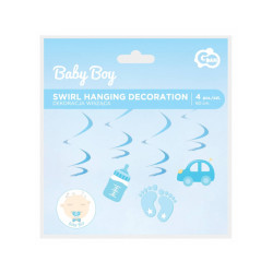 Girlanda świderki na baby shower urodziny różowa