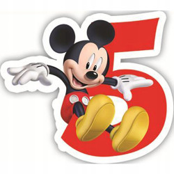 ŚWIECZKA MYSZKA MICKEY / CYFRA 5