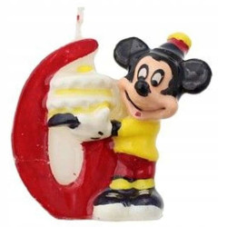 Urodzinowa świeczka 6 DISNEY