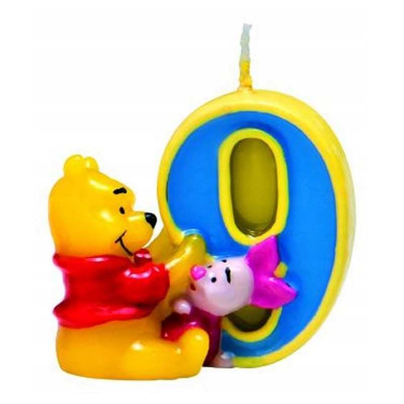 Urodzinowa świeczka 9 Kubuś i Przyjaciele DISNEY