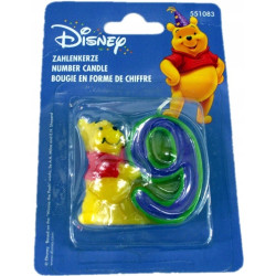 Urodzinowa świeczka 9 Kubuś i Przyjaciele DISNEY