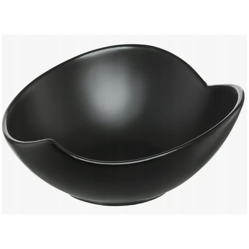 SALATERKA 21,5CM LIŚĆ CZARNA AMBITION SALSA