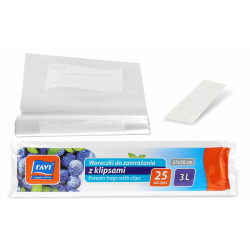 Woreczki do zamrażania z klipsami 3L 27x30cm, 25sz