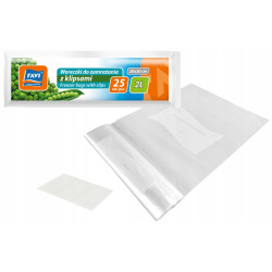 Woreczki do zamrażania z klipsami 3L 27x30cm, 25sz