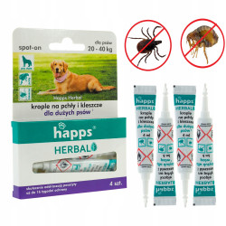HAPPS Herbal krople na pchły i kleszcze dla dużych