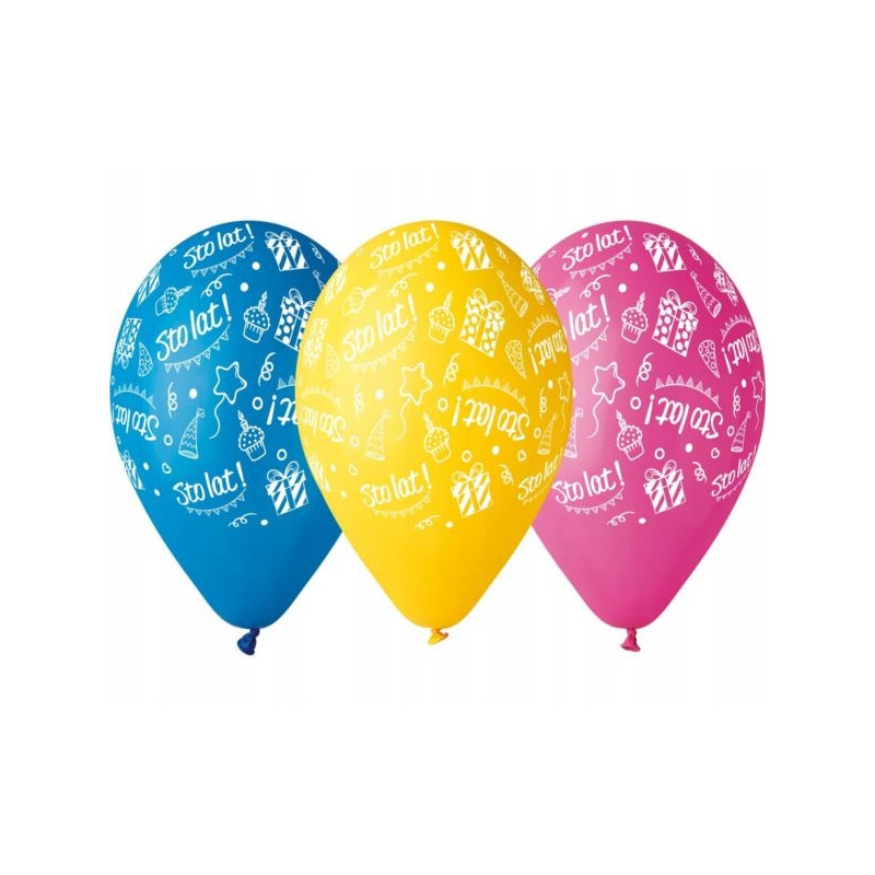 BALON PREMIUM NA HEL 12 CALI 5SZT STO LAT