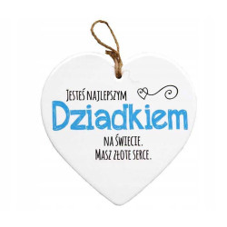SERCE CERAMICZNE- DZIADEK prezent dla dziadka gift