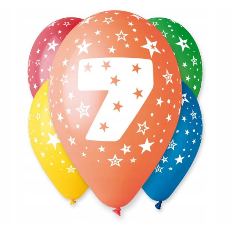BALON Z NADRUKIEM 7 5SZT