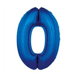 BALON FOLIOWY CYFRA NIEBIESKA 0 92CM