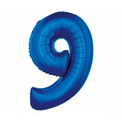 BALON FOLIOWY CYFRA NIEBIESKA 0 92CM