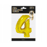 BALON FOLIOWY CYFRA 4 ZŁOTA 92CM