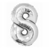 BALON CYFRA SREBRNA 1 NA HEL 92CM
