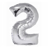 BALON CYFRA SREBRNA 1 NA HEL 92CM