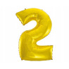 BALON CYFRA ZŁOTY 2 NA HEL 92CM