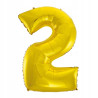BALON CYFRA ZŁOTY 2 NA HEL 92CM
