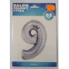 BALON FOLIOWY NA HEL CYFRA 9 92CM