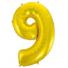 BALON FOLIOWY ZŁOTY CYFRA 9 92CM