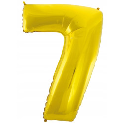 BALON CYFRA ZŁOTY 7 NA HEL 92CM