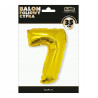 BALON CYFRA ZŁOTY 7 NA HEL 92CM
