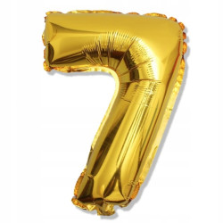BALON CYFRA ZŁOTY 7 NA HEL 92CM