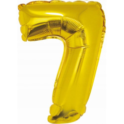 BALON CYFRA ZŁOTY 7 NA HEL 92CM