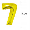 BALON CYFRA ZŁOTY 7 NA HEL 92CM