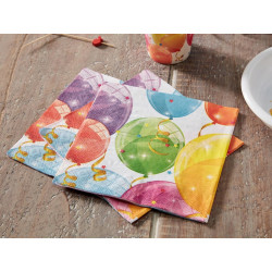 Serwetki "Sparkling Balloons", 33x33 cm,