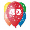 BALONY Z NADRUKIEM CYFRA 40 5SZT