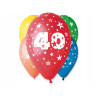 BALONY Z NADRUKIEM CYFRA 40 5SZT
